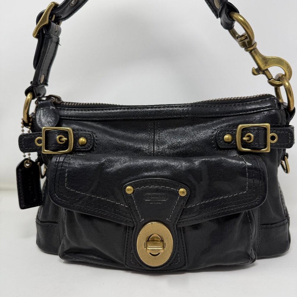 Vintage Coach 65th Anniversary Legacy Black Satchel Shoulder Bag 11127